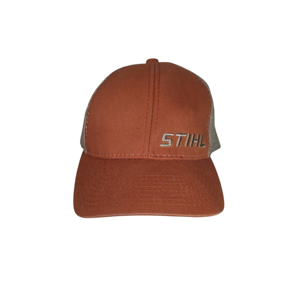 Stihl Outfitters Burnt Orange Mesh Trucker Logo Hat Unisex Adult Adjustable Cap